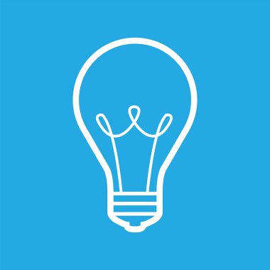 ampul veya cam ampul arka plan vektör ampul simge tasarlamak üzerinde