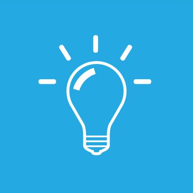 ampul veya cam ampul arka plan vektör ampul simge tasarlamak üzerinde