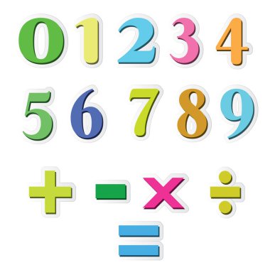 Matematik sembolleri vectorand matematik simgeleri illüstrasyon