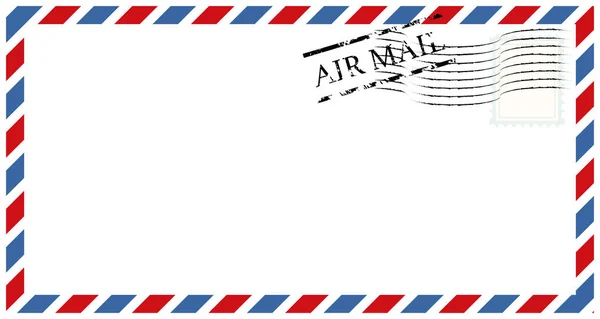 Cartas Selos Postais Desenhos Correio Aéreo Ilustração Vetorial — Vetor de Stock