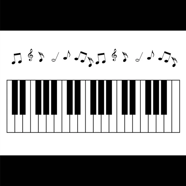 Icona Pianoforte Tasti Pianoforte Concetto Musica Moderna Stampa Web Design — Vettoriale Stock