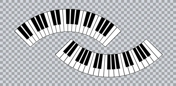 Piano Icon Keys Piano Concept Modern Music Print Web Design — Stock Vector