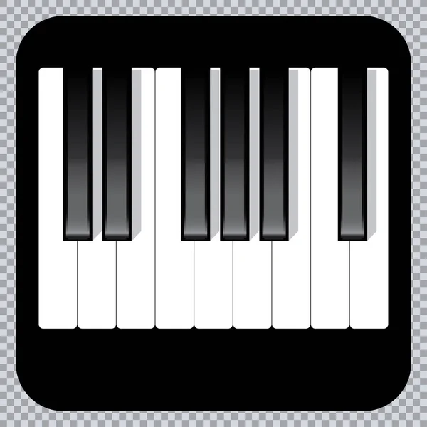 Piano Pictogram Toetsen Van Piano Concept Moderne Muziek Print Web — Stockvector