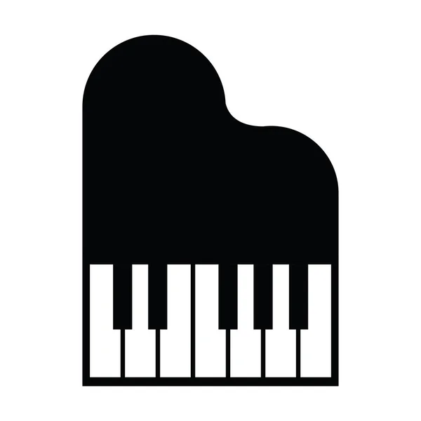 Ikon Piano Dan Kunci Konsep Piano Cetakan Musik Modern Dan - Stok Vektor