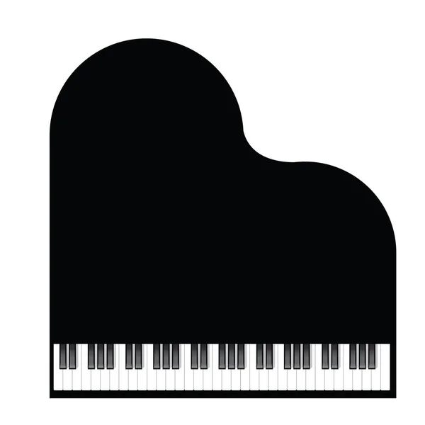 피아노 아이콘 피아노 디자인 피아노 포스터 일러스트 — 스톡 벡터