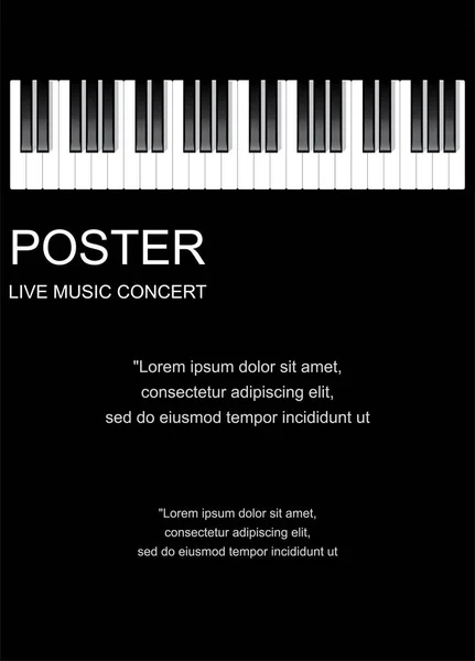 Piano icon and keys of piano concept modern music print and web design  piano poster on white vector illustration