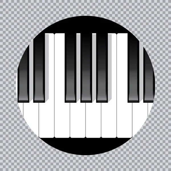 Піаніно Значок Ключі Концепції Піаніно Сучасна Музика Друк Веб Дизайн — стоковий вектор