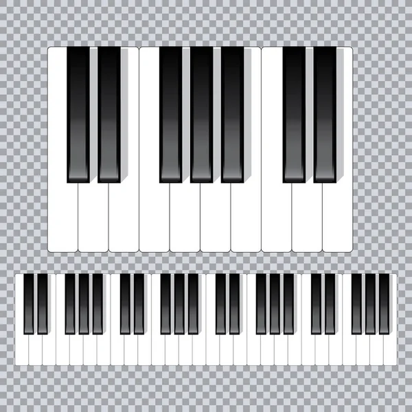 Cordes Piano Notes Clés Piano Graphique Sur Fond Blanc Illustration — Image vectorielle