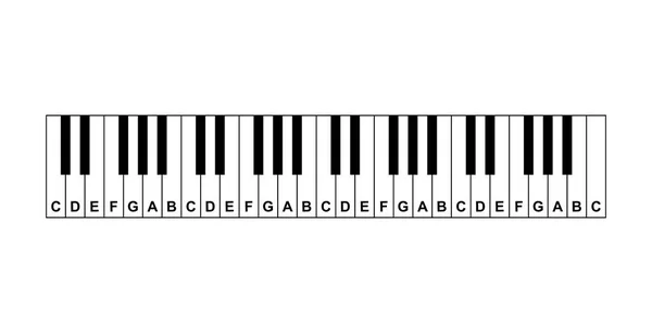 Schéma Clavier Piano Disposition Clavier Piano Sur Illustration Vectorielle Fond — Image vectorielle