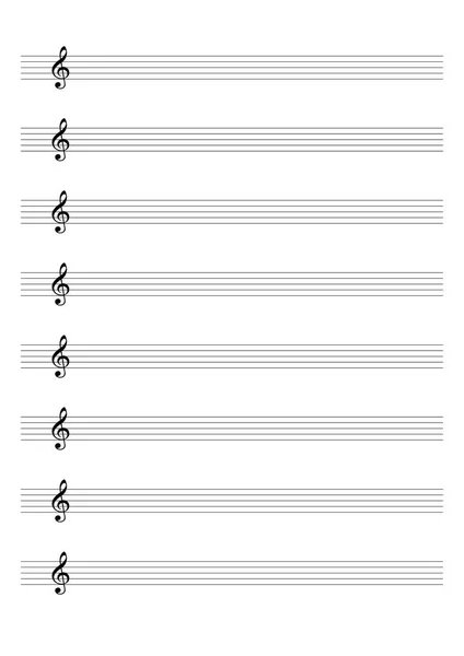 白紙の声やソロ楽器の空白の楽譜 Vectorillustration 表記の楽譜 — ストックベクタ