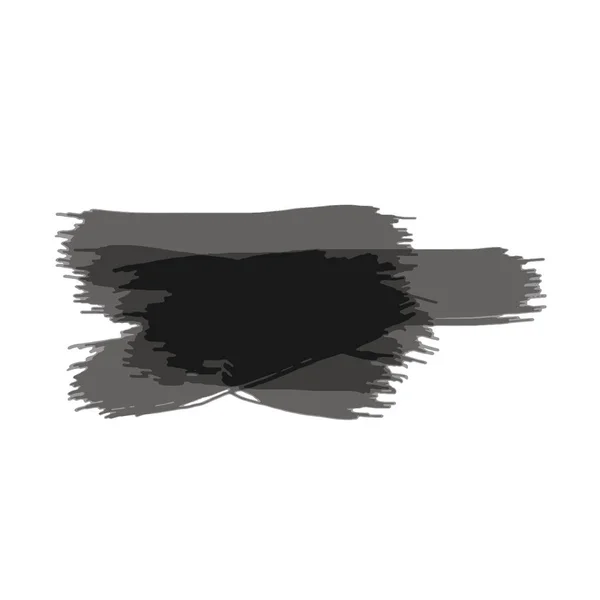 Vector Pintado Mano Aislado Grunge Pincel Negro Salpicadura Sobre Fondo — Archivo Imágenes Vectoriales