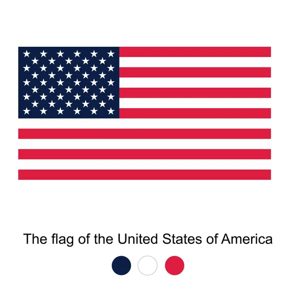 Bandera Estados Unidos Bandera Los Estados Unidos Símbolo Bandera Estados — Archivo Imágenes Vectoriales