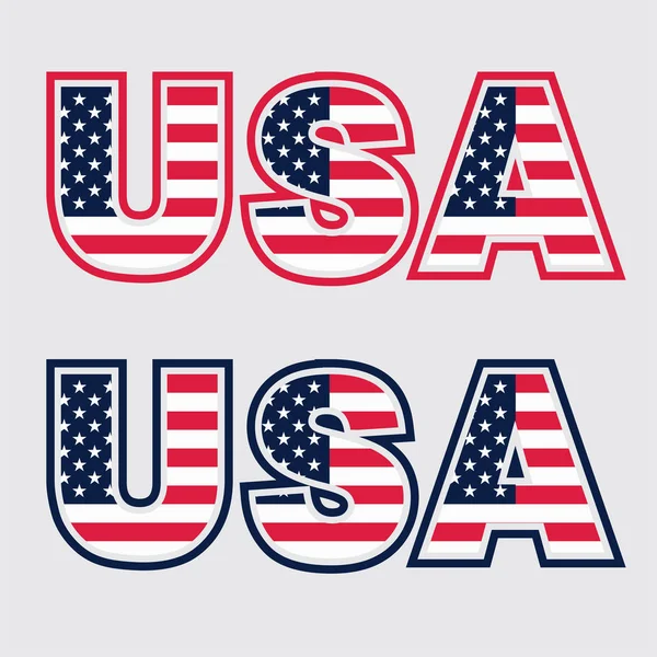 Drapeau Américain Symbole Drapeau Des États Unis Drapeau Américain Sur — Image vectorielle