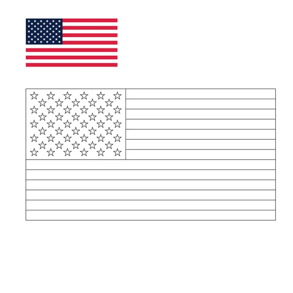 Bandera Estados Unidos Bandera Los Estados Unidos Símbolo Bandera Estados — Vector de stock