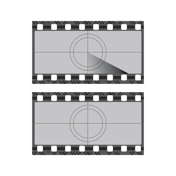 复古电影电影带与倒计时边界向量例证 — 图库矢量图片