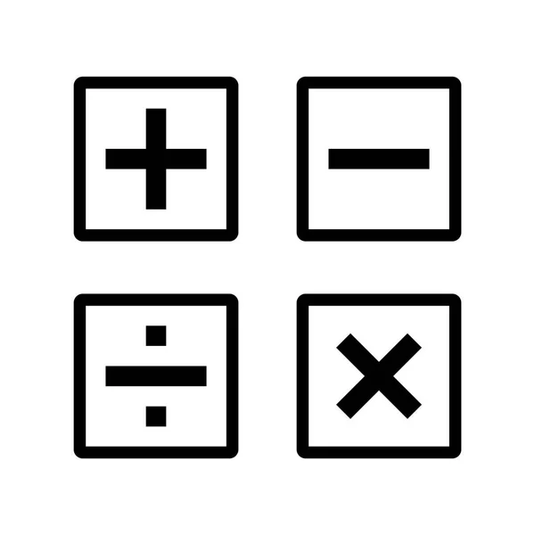 Símbolos Matemáticos Vectorand Ícones Matemáticos Ilustração — Vetor de Stock