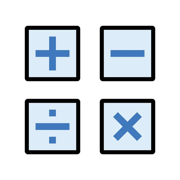 Símbolos Matemáticos Vectorand Iconos Matemáticos Ilustración — Vector de stock