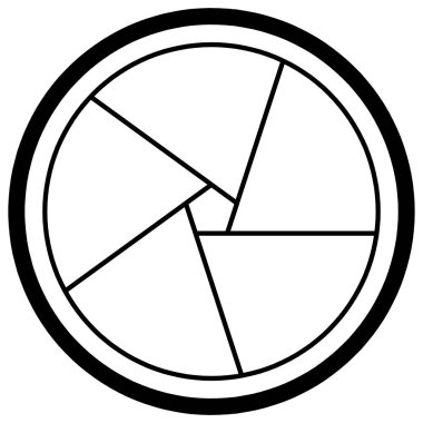 Kamera çekim simgesi simgesi ve çekim bıçak kamera vektör çizim