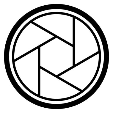 Kamera çekim simgesi simgesi ve çekim bıçak kamera vektör çizim