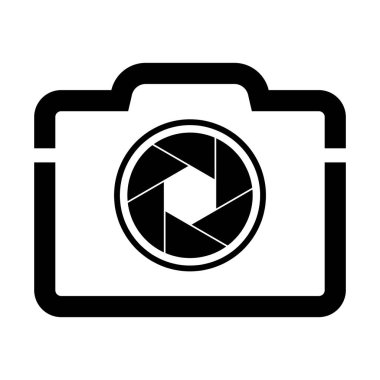 Kamera çekim simgesi simgesi ve çekim bıçak kamera vektör çizim