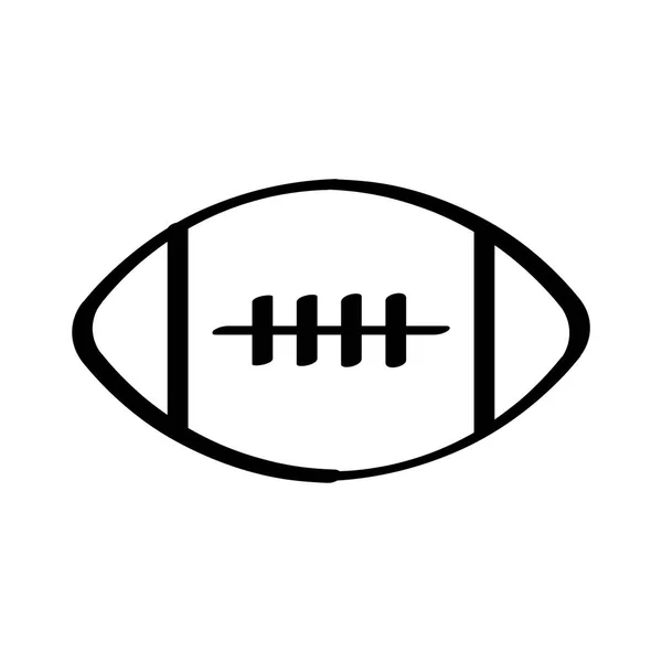 Bal Van American Football Ovale Pictogram Vectorillustratie American Football Symbool — Stockvector