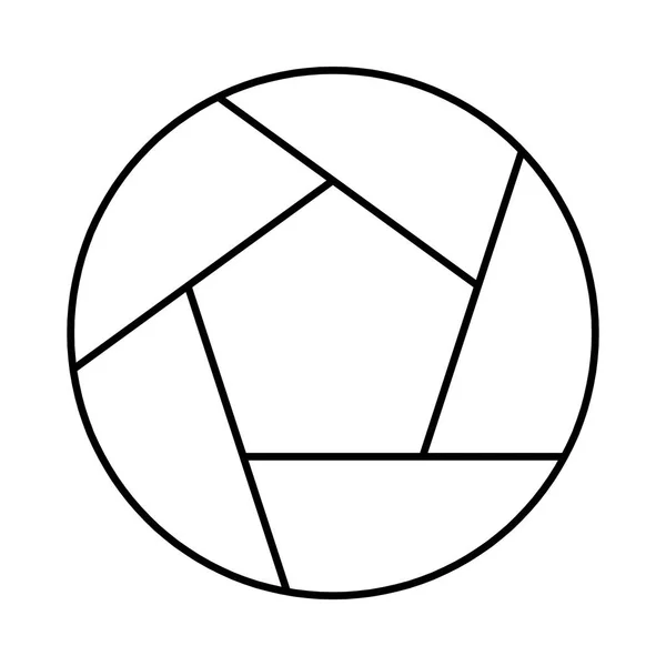 Symbole Icône Obturateur Caméra Lame Obturateur Illustration Vectorielle Caméra — Image vectorielle
