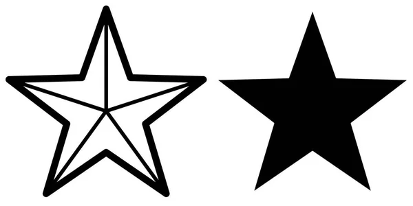 Stjärnan Symbol Vektorillustration Stjärnikonen Stjärnform — Stock vektor