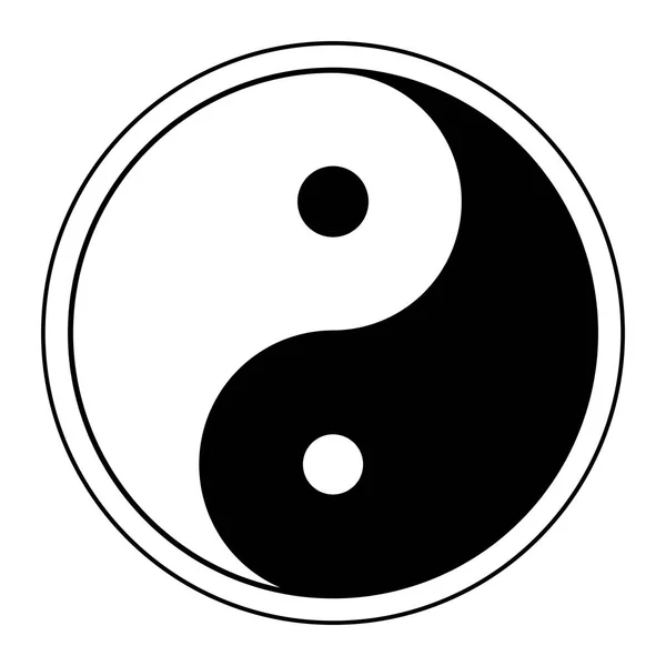 Γιν Γιανγκ Σύμβολο Της Αρμονίας Και Της Ισορροπίας Επίπεδη Στυλ — Διανυσματικό Αρχείο