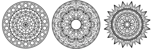Mandala Boyama Kitabı Sayfası Şablonu Şablon Yüksek Detay Illüstrasyon Vektör — Stok Vektör