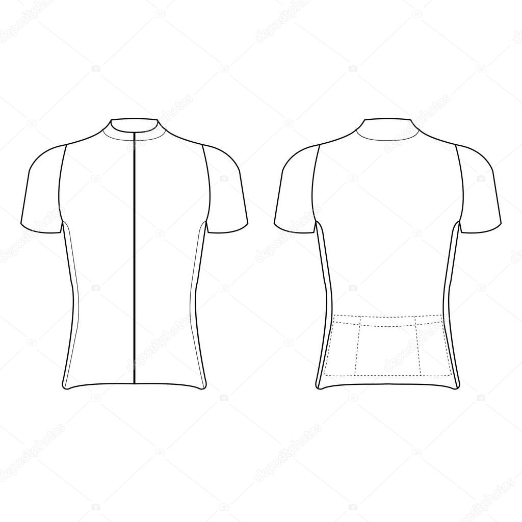 cycling jersey design blank of cycling jersey vector illustration