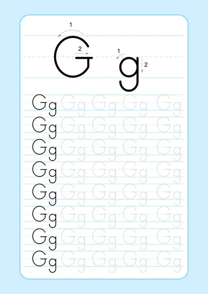 Abc Alphabet Letters Tracing Worksheet Alphabet Letters Basic Writing Practice — Stock Vector