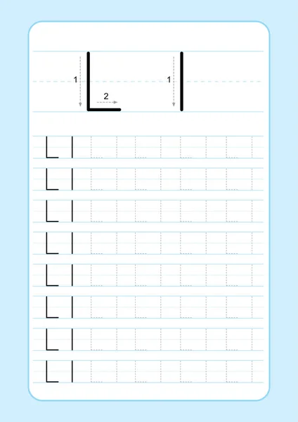 Abc Alphabet Buchstaben Die Arbeitsblatt Mit Alphabet Buchstaben Nachzeichnen Grundlegende — Stockvektor