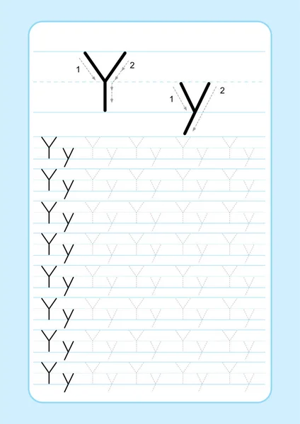 Abc Alphabet Buchstaben Die Arbeitsblatt Mit Alphabet Buchstaben Nachzeichnen Grundlegende — Stockvektor