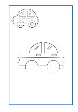 Tracing Lines game  vector for preschool or kindergarten  and special Education. Developing finemotor skills . It greatfor beginning learners  clipart