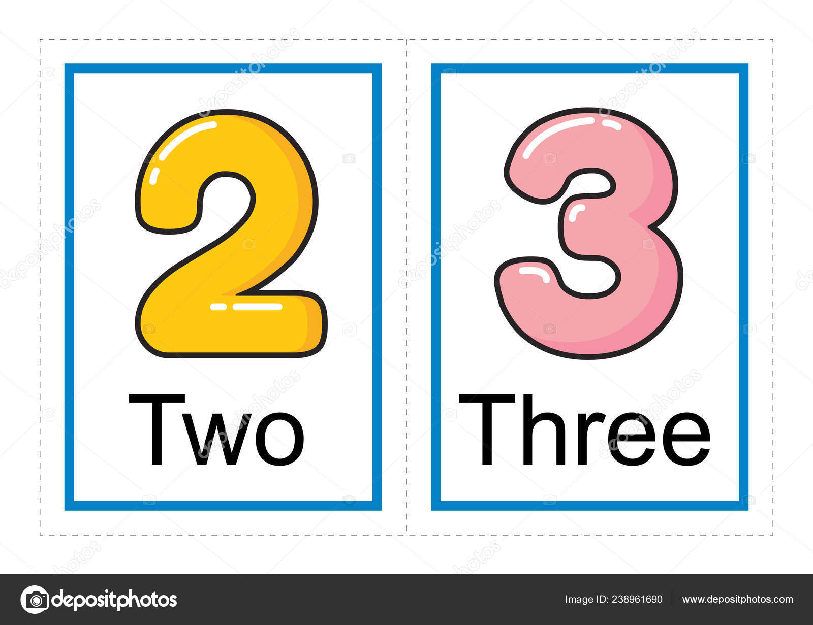 Printable Flash Card Collection Numbers Names Preschool Kindergarten