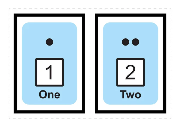 Impara Numeri Conta Bambini Numeri Bambini Illustrazione Vettoriale — Vettoriale Stock