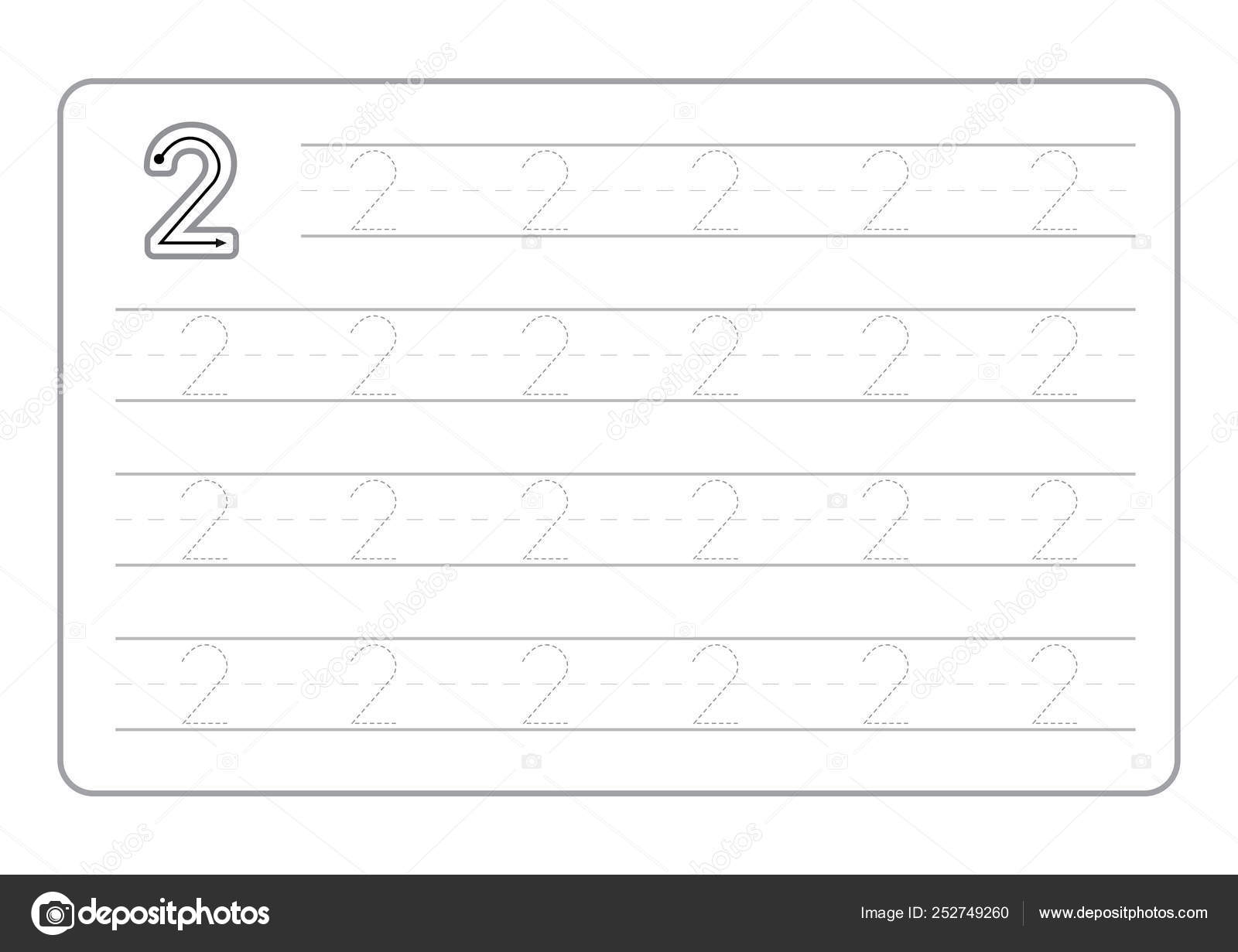 free handwriting pages writing numbers learning numbers numbers tracing worksheet stock vector image by c nattiyapp 252749260