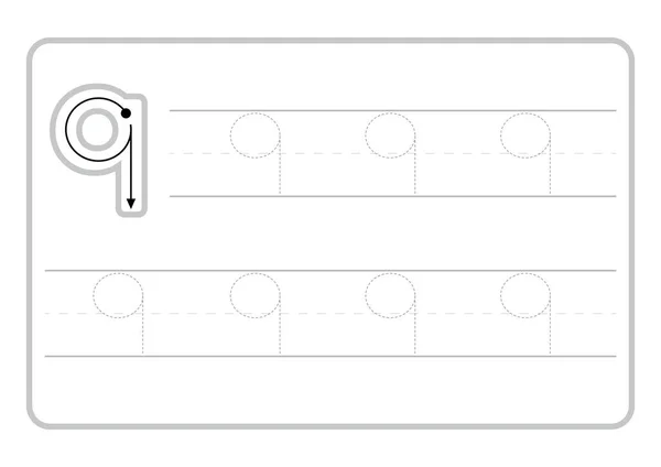 無料手書きページ学習番号を書くため 幼稚園のワークシートをトレース番号ベクトルします — ストックベクタ