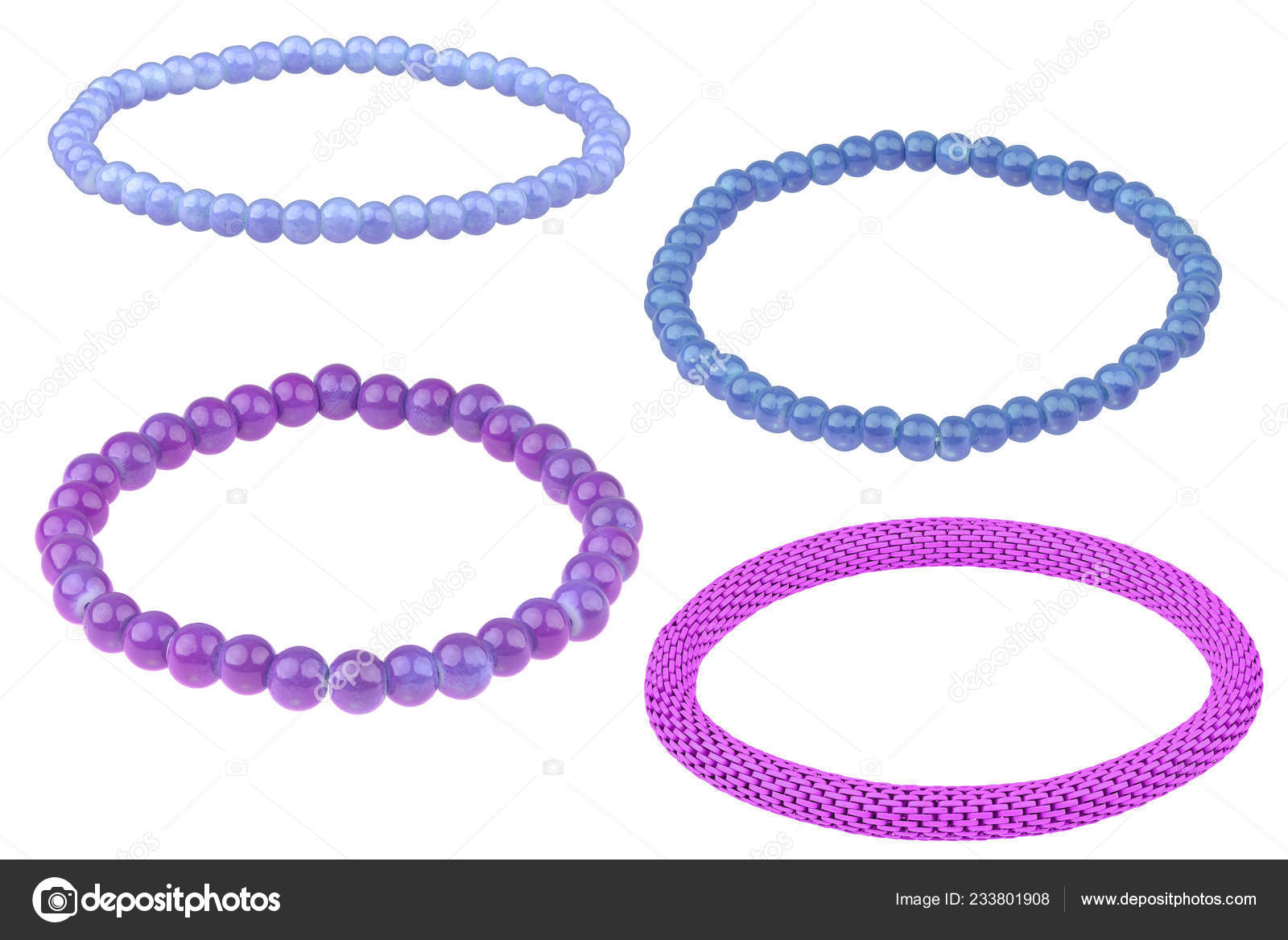 blue and purple bracelets