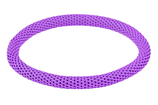 Violet elastic metallic bracelet isolated on white background, clipping path included