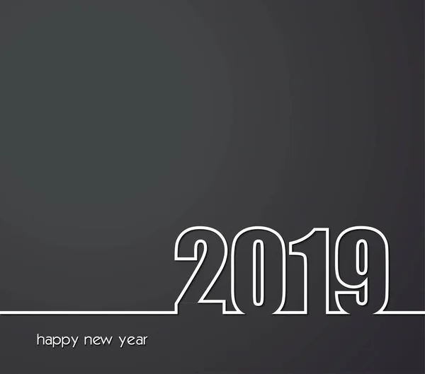 2019 Happy New Year Christmas Background Креативный Дизайн Поздравительных Открыток — стоковый вектор