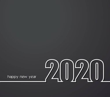 2020 yaratıcı tebrik kartı tasarımı, el ilanları, davet, afiş, broşür, afiş, takvim için kullanılabilir. Mutlu yeni yıl veya Noel arka plan.