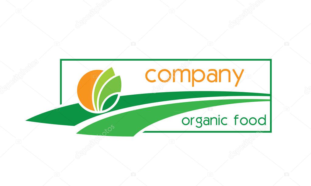 Agriculture icon Template Design. Stamp, Sign or Symbol. Farm, natural, organic product