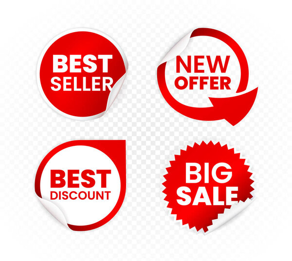 High Quality Sale Tags Vector Collection . Isolated Vector Elements