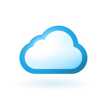 Beyaz Arkaplanda Gerçekçi Parlak Bulut Renkli Simge. İzole Vektör Elementleri