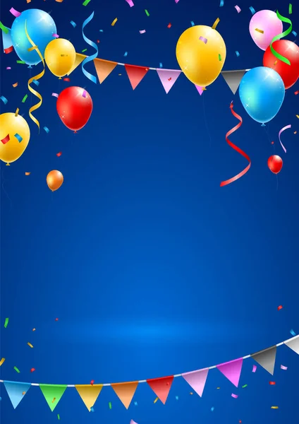 Blue Holiday Party Background Éléments Vectoriels Isolés — Image vectorielle