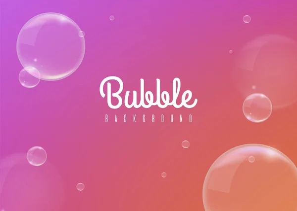 Vector Achtergrond Met Bubbles Illustratie Met Set Van Schitterende Kleurrijke — Stockvector