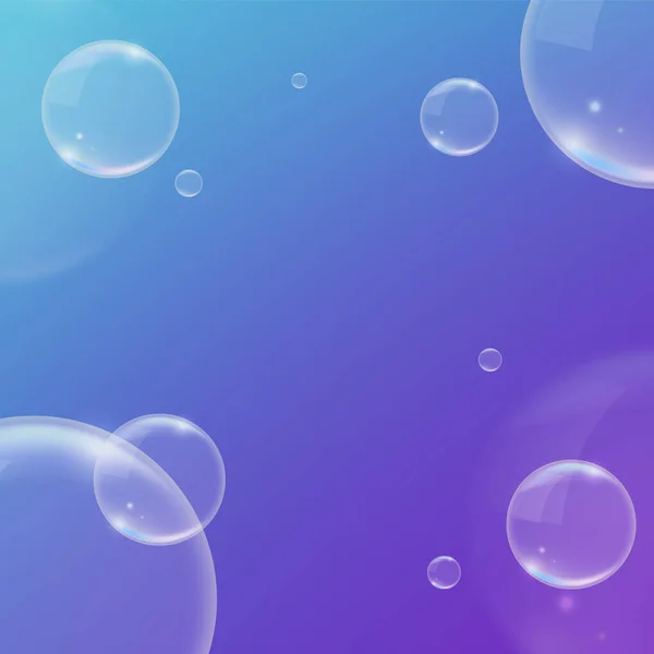 Vektor Hintergrund Mit Blasen Illustration Mit Einer Reihe Leuchtender Farbenfroher — Stockvektor