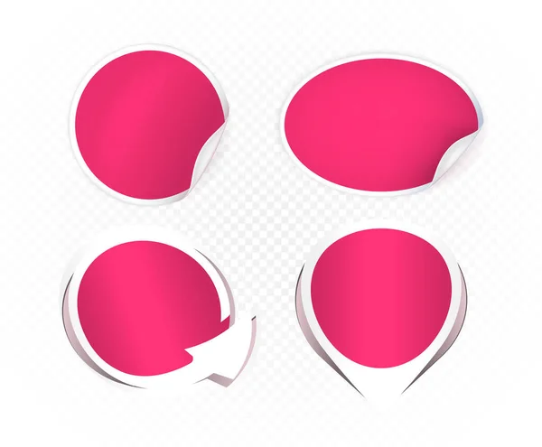 Kollektion Von Realistic Pink Sale Badges Isolated Vector Illustration Folge — Stockvektor