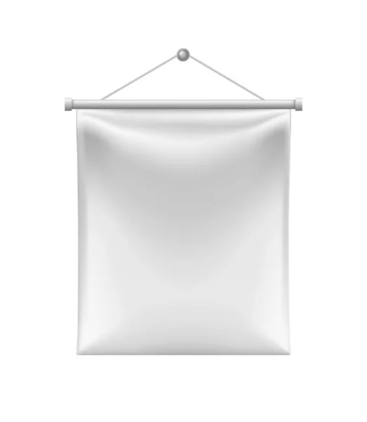 具有白色背景折叠的现实主义旗帜 孤立的向量元素 — 图库矢量图片